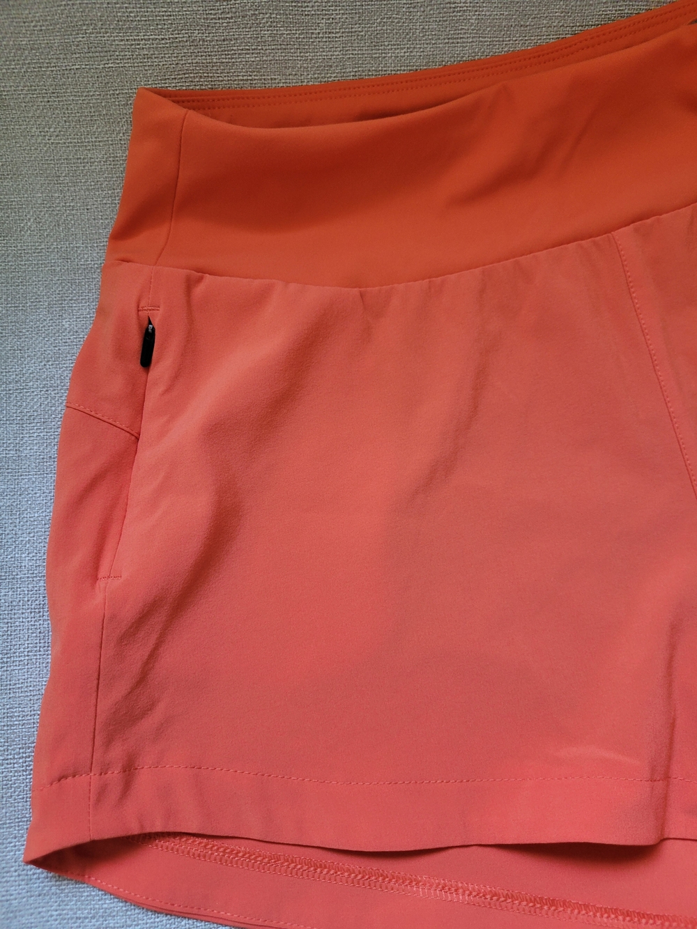 Free Fly Women Sm Bamboo Lined Active Breeze Short 3” Tigerlily Orange Running - Picture 4 of 16